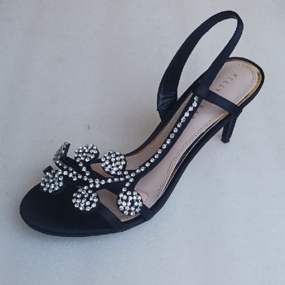 Kelly & Katie Shoes - KELLY + KATE GORGEOUS Elegant Black Slingback Heels